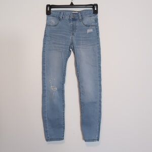 Sonoma Distressed Daisy Embroidered Skinny Jeans - Girls